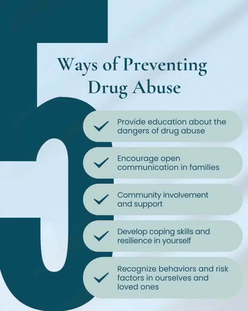 Ways to prevent drug abuse